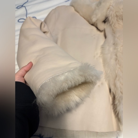 NWT Overland Kylie reversible sheepskin jacket ivory - Picture 16 of 16